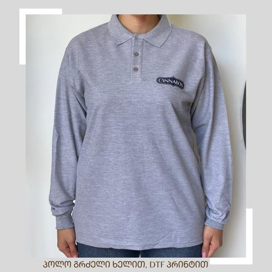 Polo T-shirt with long sleeves